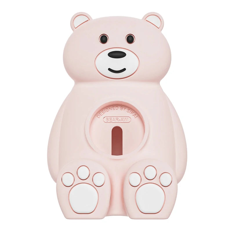 Apple Watch Charger Stand – Silicone Dock for All Series - Cute Bear