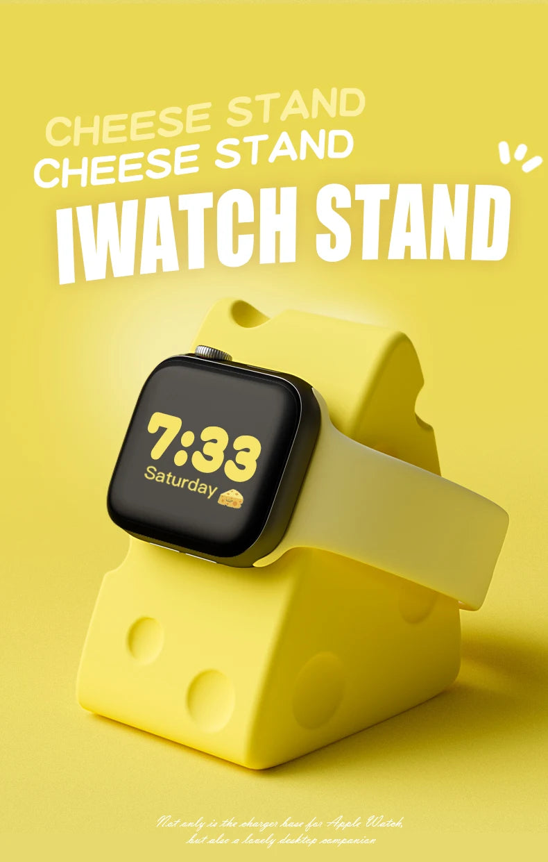 Apple Watch Charger Stand – Silicone Dock for All Series - Cheese