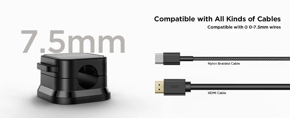 JOYROOM Magnetic Cable Clips - Adjustable Desk Organizer