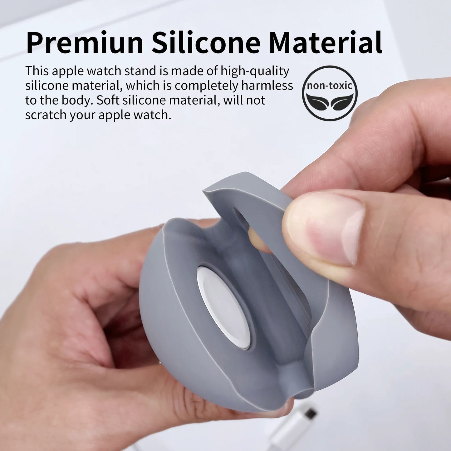 Apple Watch Charger Stand – Silicone Dock for All Series 5