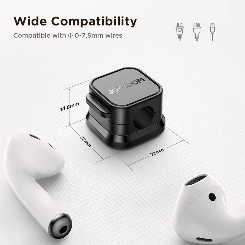 JOYROOM Magnetic Cable Clips - Adjustable Desk Organizer