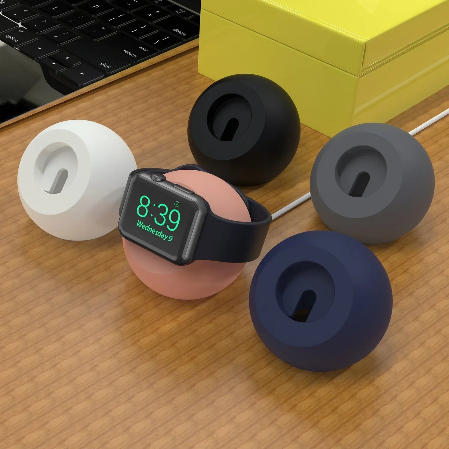 Apple Watch Charger Stand – Silicone Dock for All Series 4