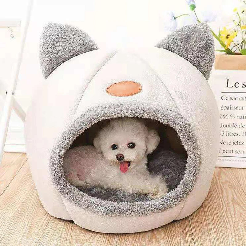 PetNest Cozy Cave Bed Tent – Winter Comfort for Cats & Dogs