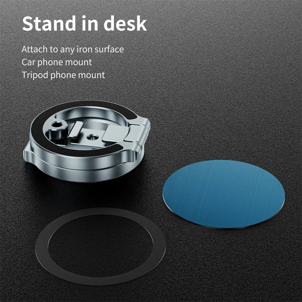 CAMOLO Magnetic Phone Ring Holder – Double-Sided Kickstand with Cold Shoe