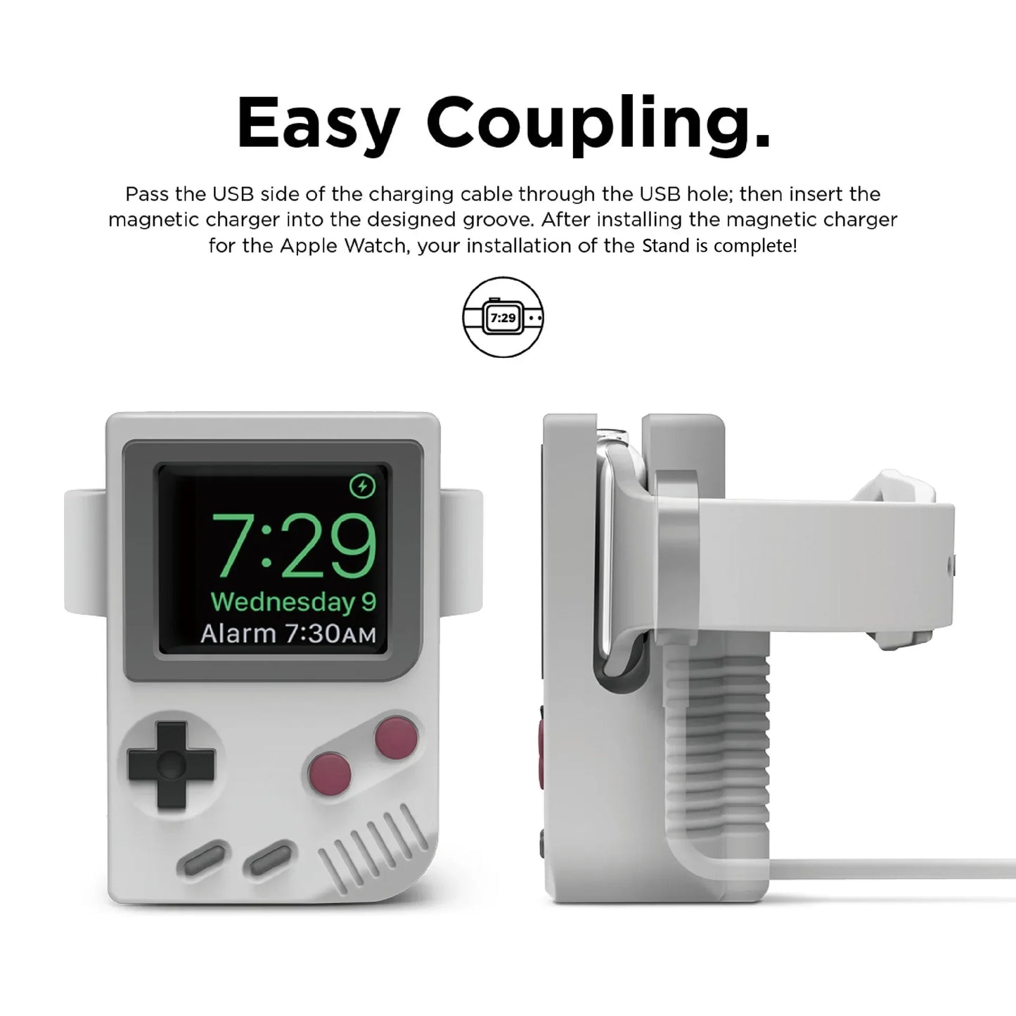 Apple Watch Charger Stand – Silicone Dock for All Series - Retro Computer