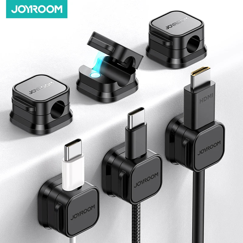 JOYROOM Magnetic Cable Clips - Adjustable Desk Organizer