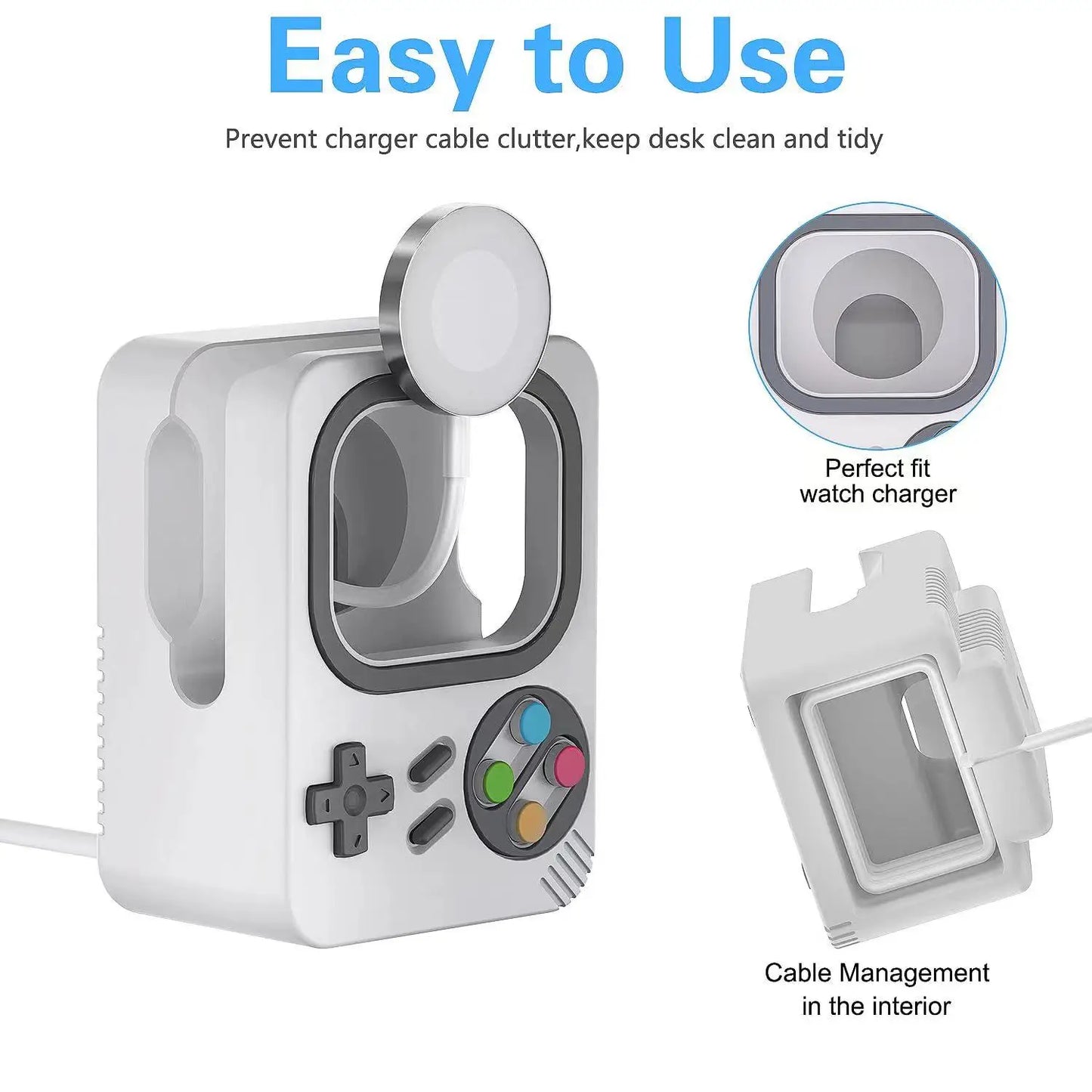 Apple Watch Charger Stand – Silicone Dock for All Series - Game Pad