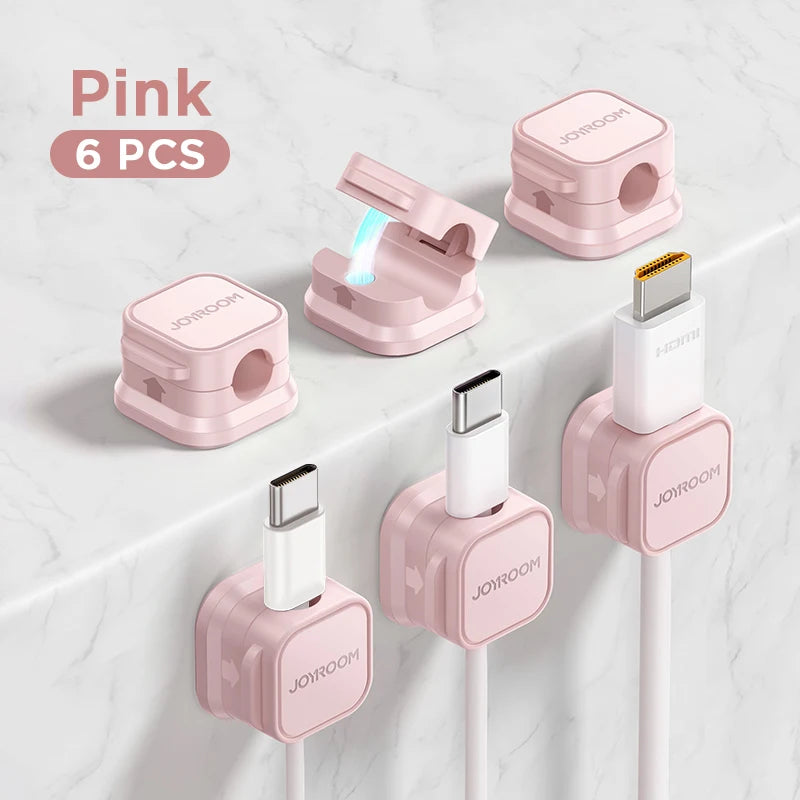 JOYROOM Magnetic Cable Clips - Adjustable Desk Organizer