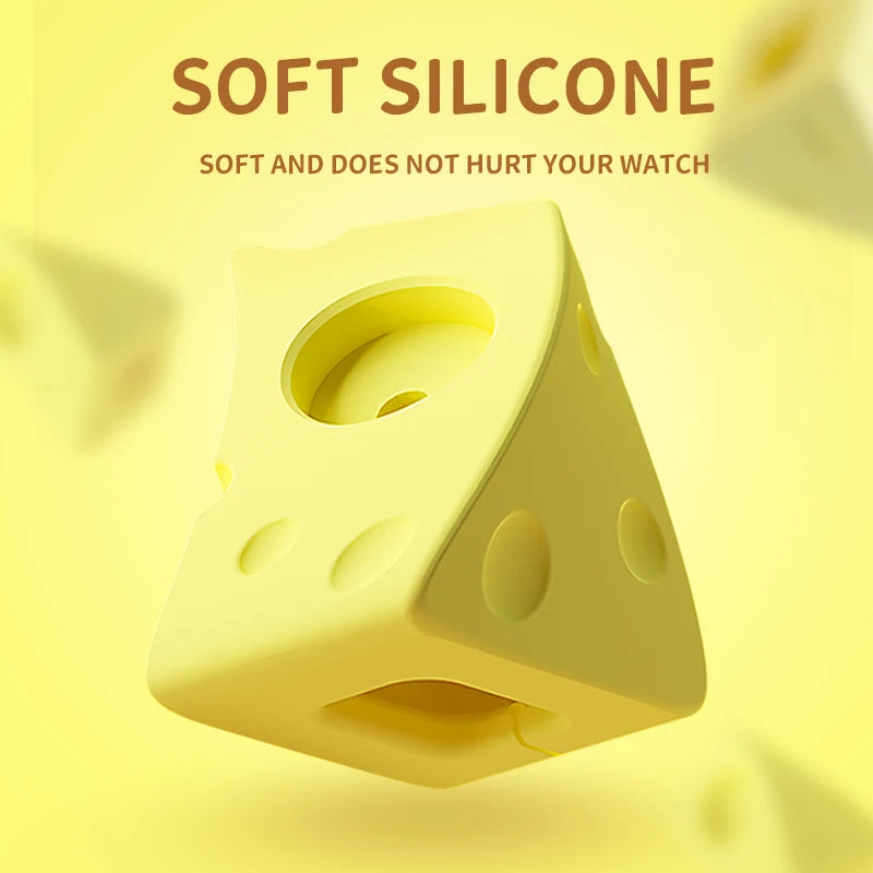 Apple Watch Charger Stand – Silicone Dock for All Series - Cheese
