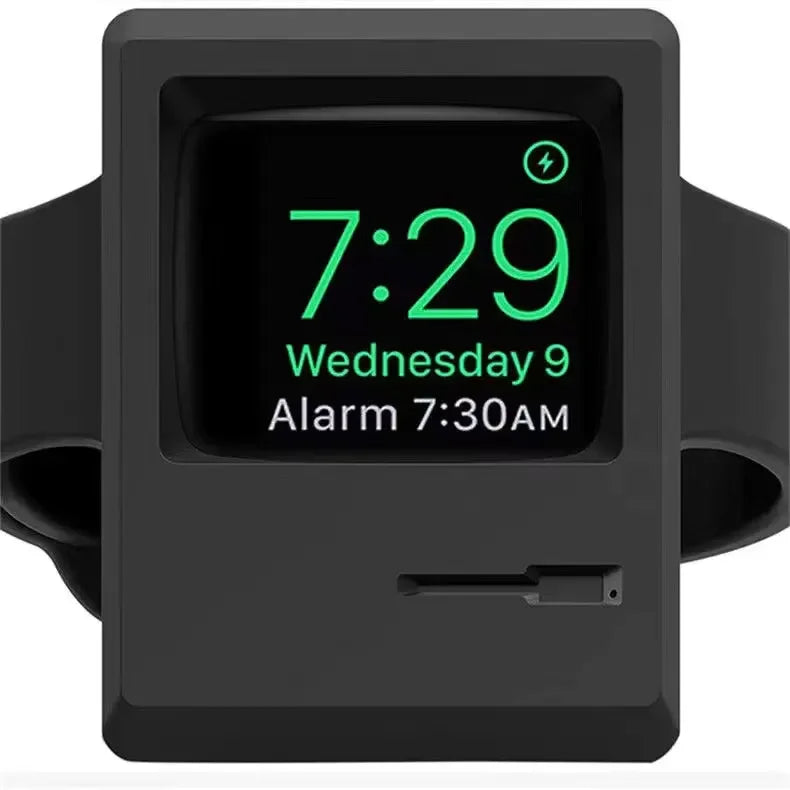 Apple Watch Charger Stand – Silicone Dock for All Series - Retro Computer