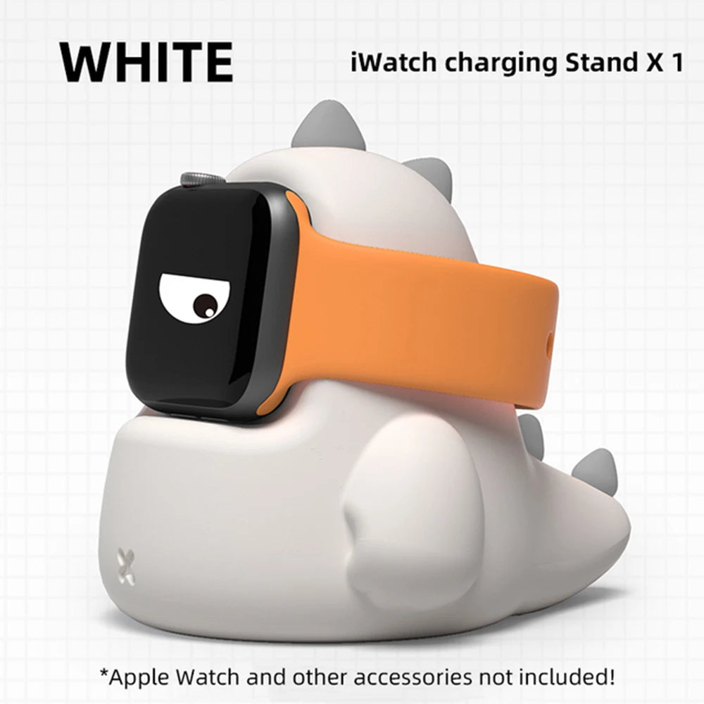 Apple Watch Charger Stand – Silicone Dock for All Series - Dinosaur