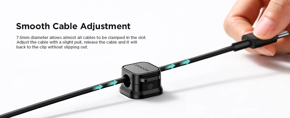 JOYROOM Magnetic Cable Clips - Adjustable Desk Organizer