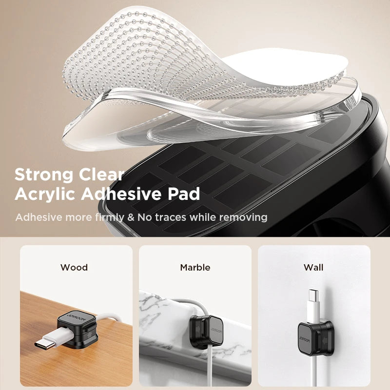 JOYROOM Magnetic Cable Clips - Adjustable Desk Organizer