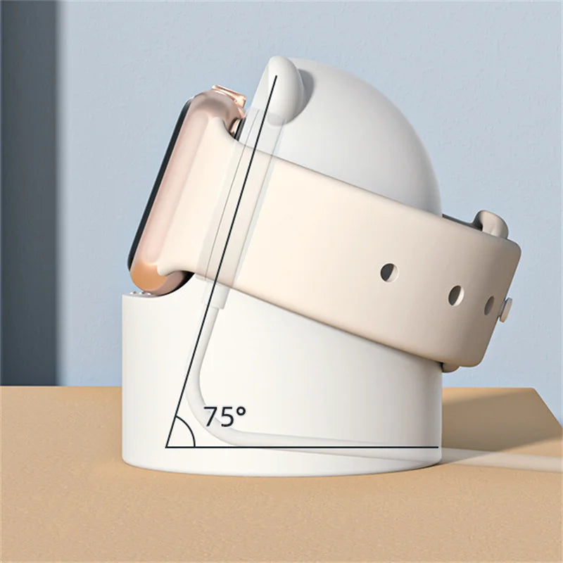 Apple Watch Charger Stand – Silicone Dock for All Series - Cute Bear