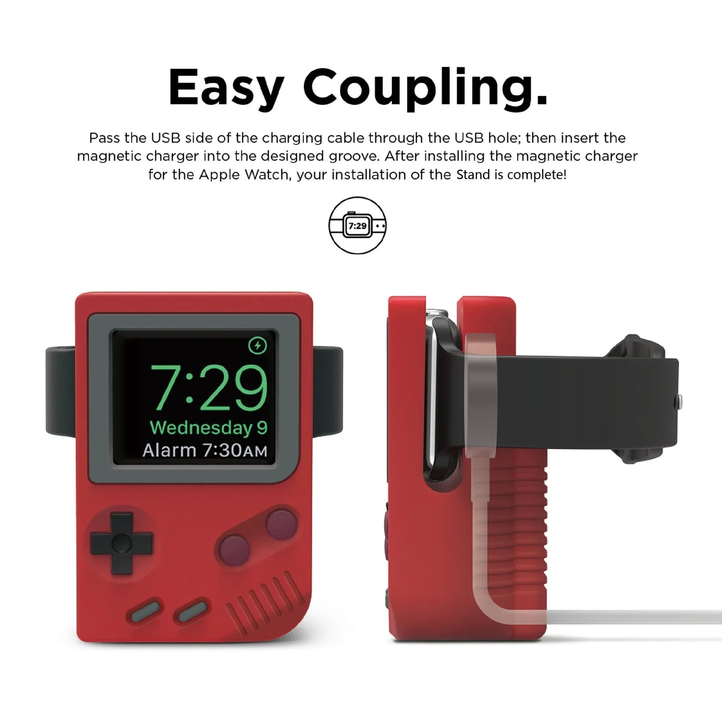 Apple Watch Charger Stand – Silicone Dock for All Series - Retro Computer