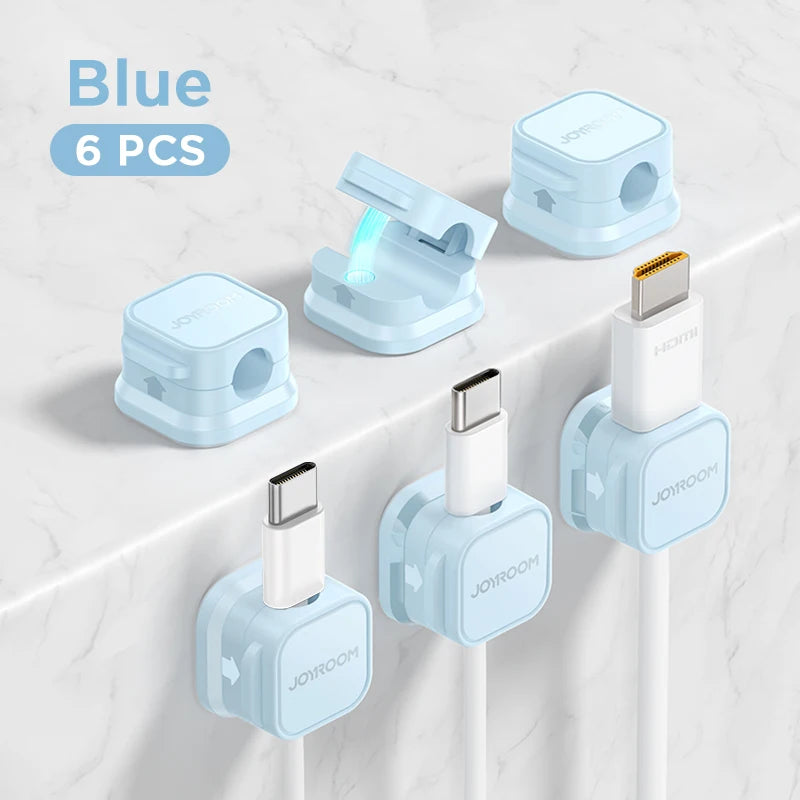 JOYROOM Magnetic Cable Clips - Adjustable Desk Organizer
