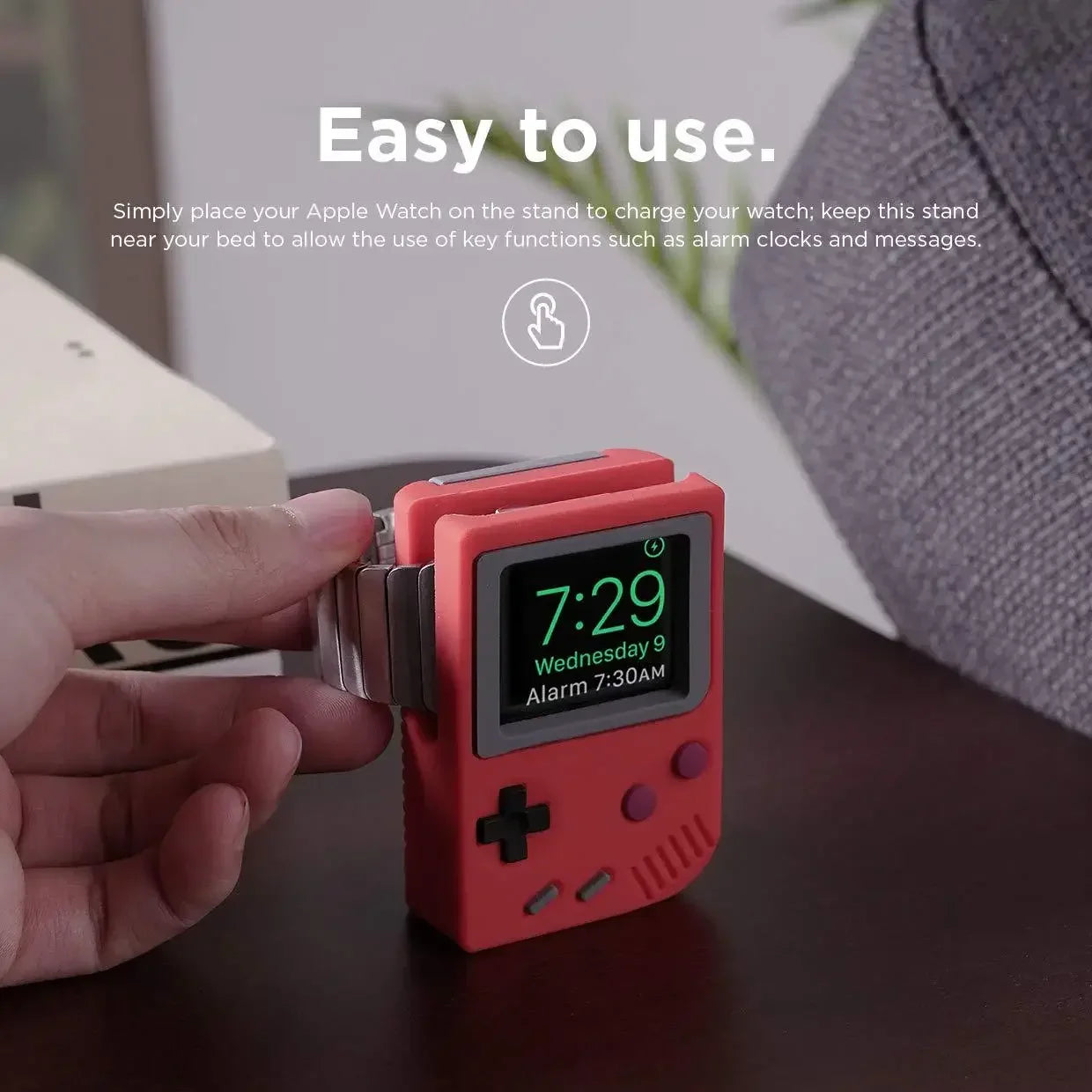 Apple Watch Charger Stand – Silicone Dock for All Series - Retro Computer