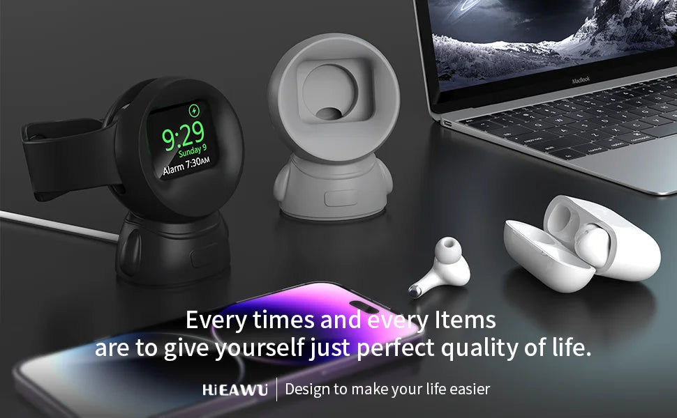 Apple Watch Charger Stand – Silicone Dock for All Series 5