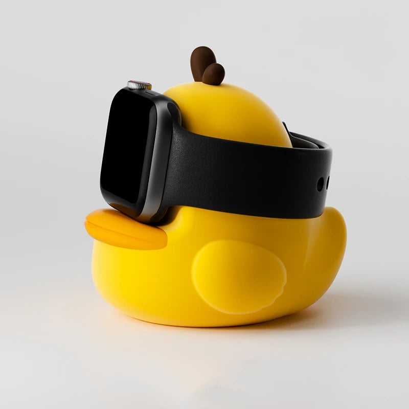 Apple Watch Charger Stand – Silicone Dock for All Series - Cute Duck