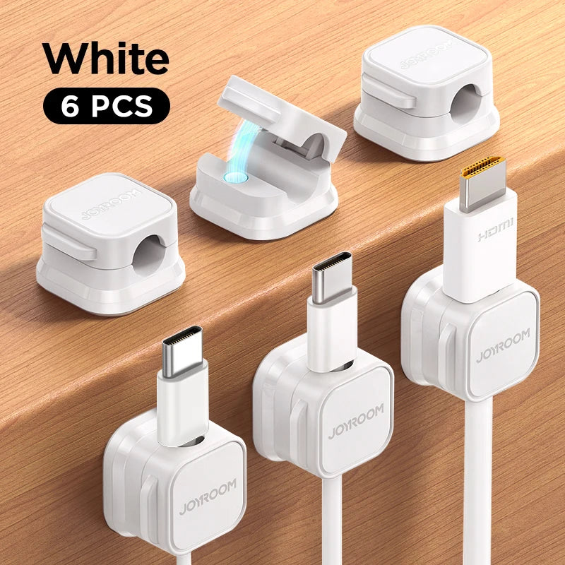 JOYROOM Magnetic Cable Clips - Adjustable Desk Organizer