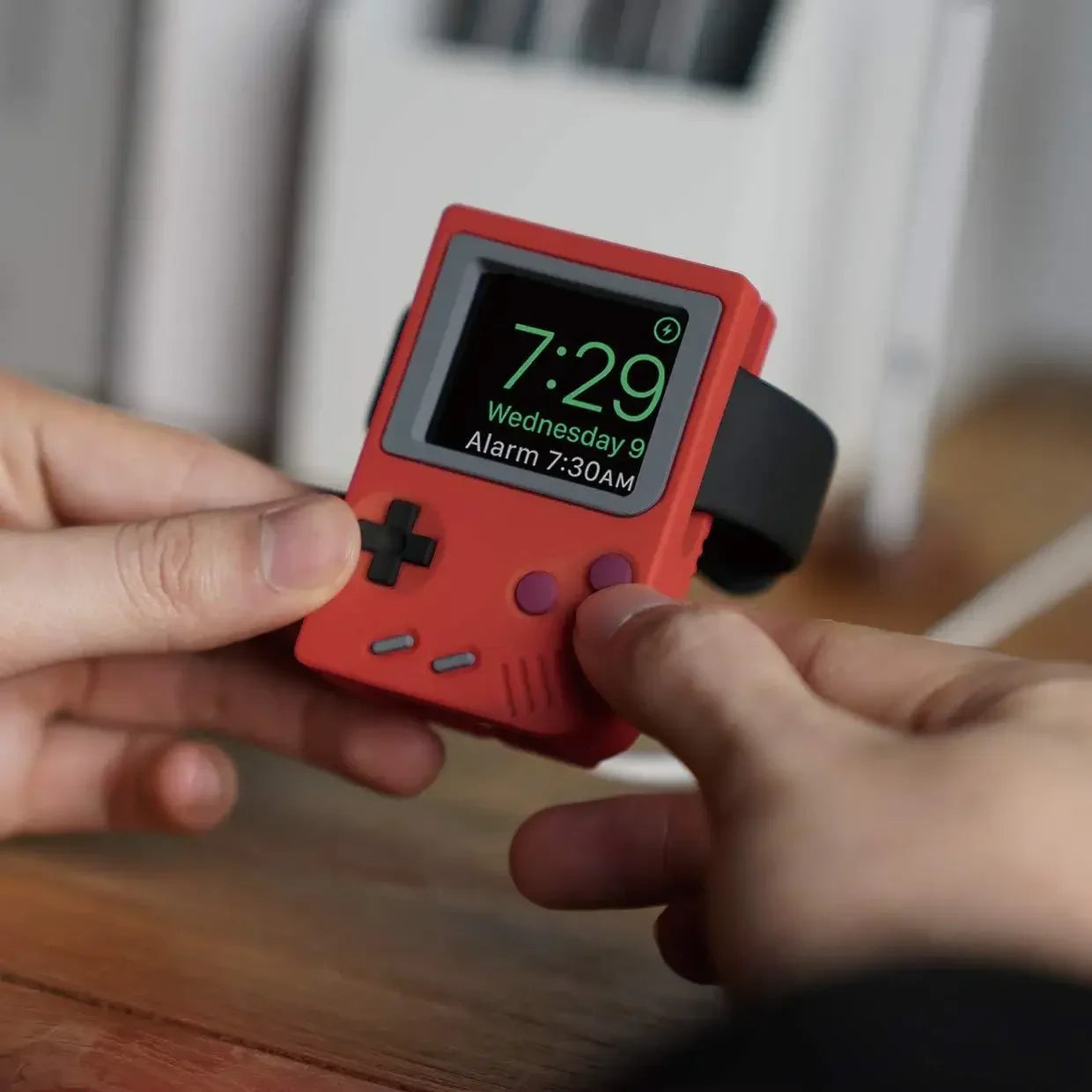 Apple Watch Charger Stand – Silicone Dock for All Series - Retro Computer