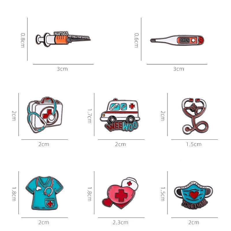 Medical Items Collection Pins