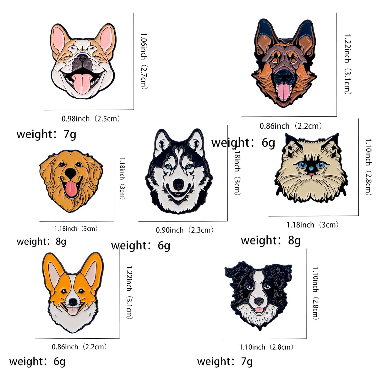 Kawaii Dogs Pins