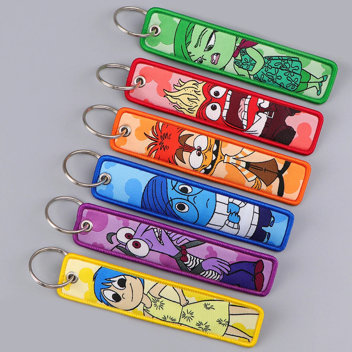 Cartoon Embroidery Key Fobs