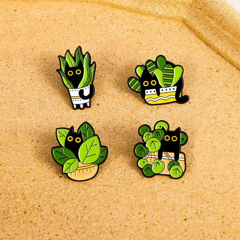 Cats in Plants Pins