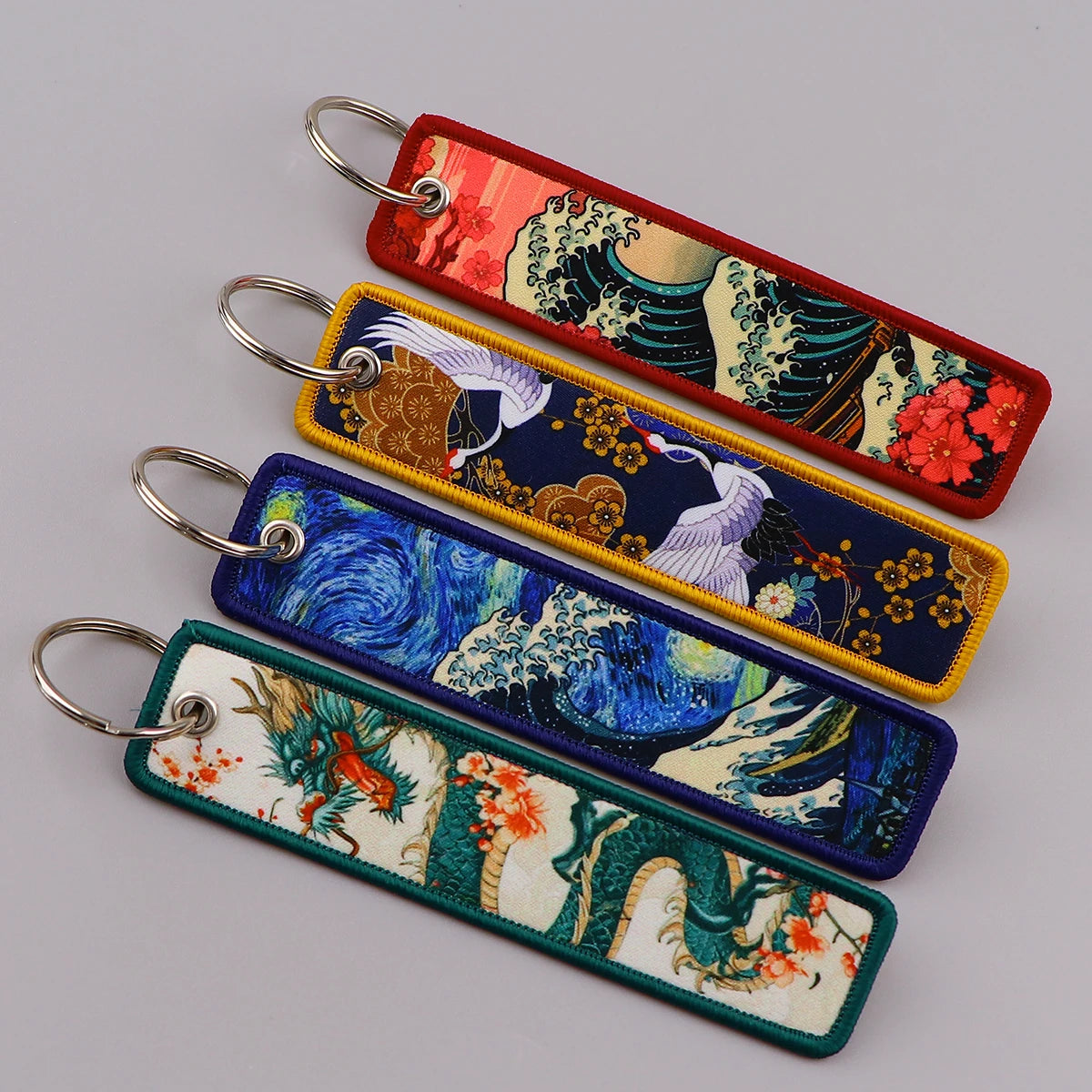 Japanese Waves Keychain