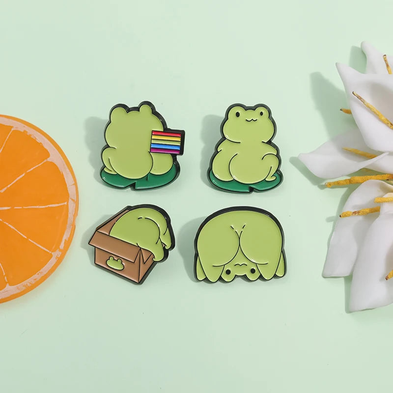 Funny Cute Frog Pins