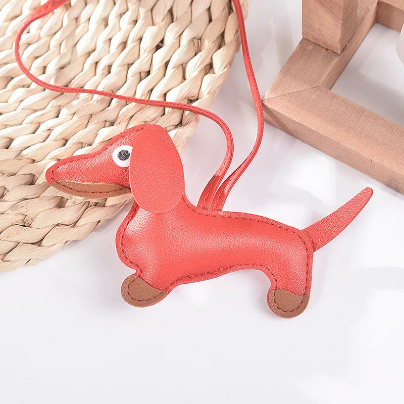 PU Leather Dog Keychain