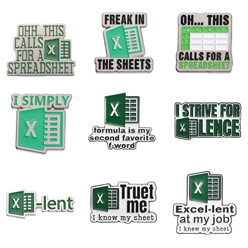 Creative Excel Spreadsheet Pins