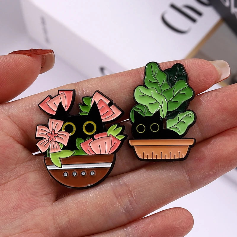 Cats in Plants Pins