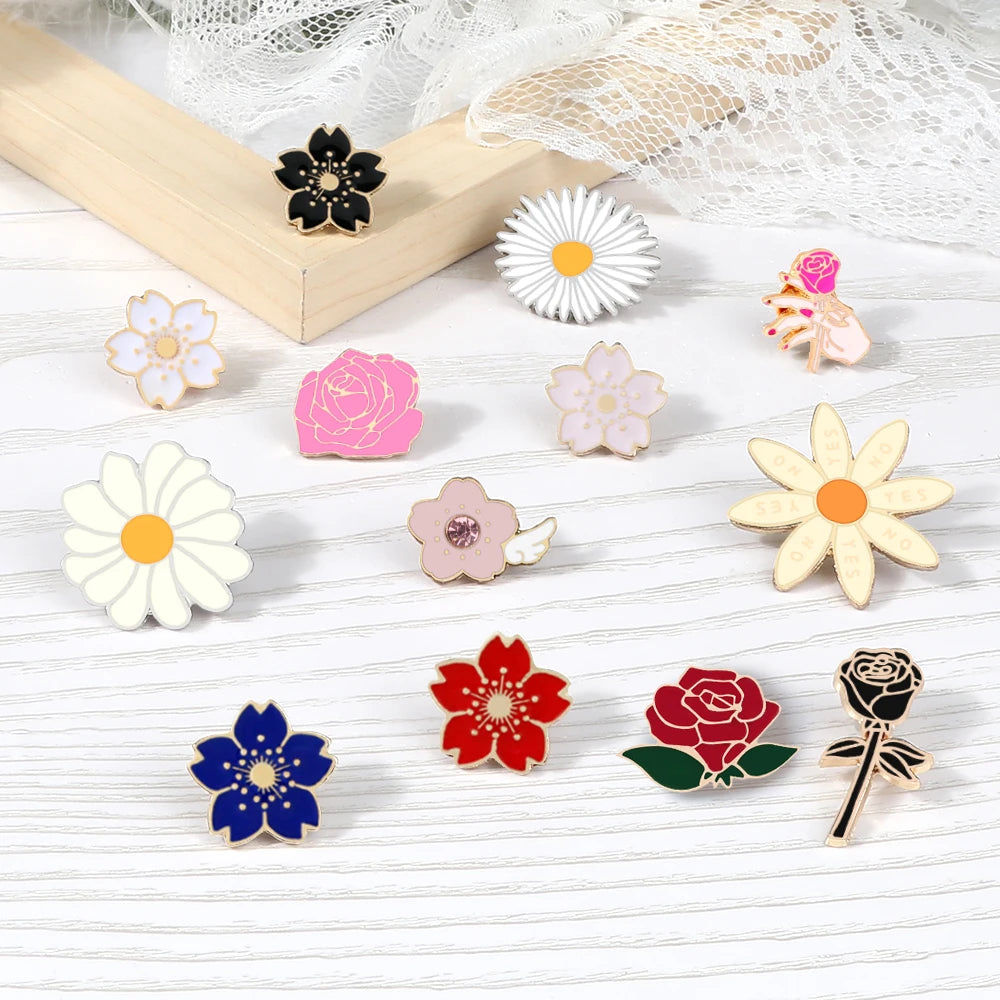 Cute Flowers Series Pins