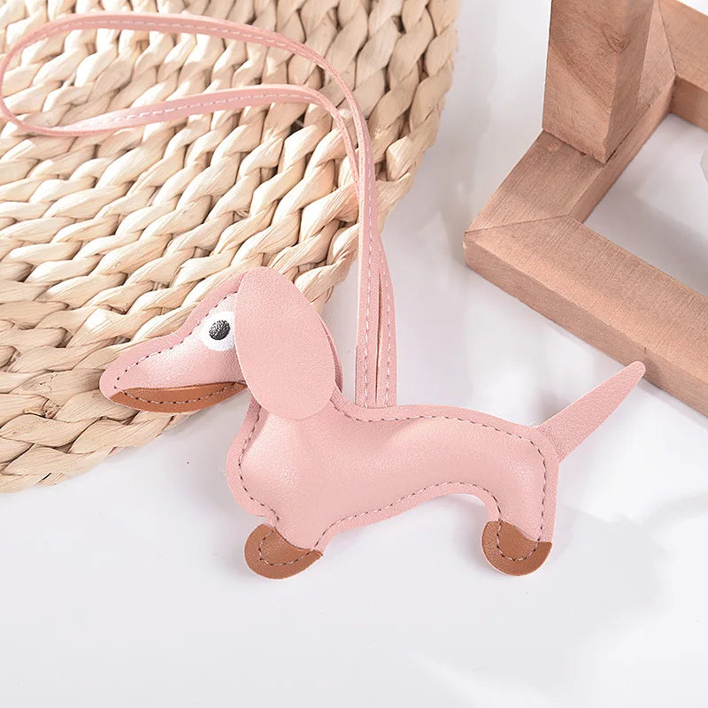 PU Leather Dog Keychain