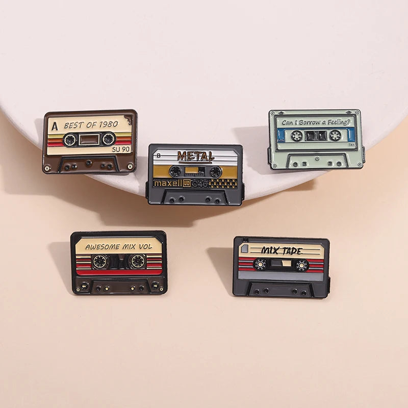 Retro Tape Radio Pins