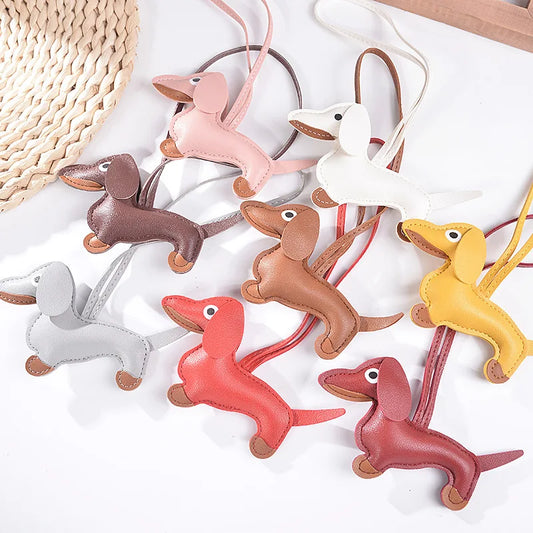 PU Leather Dog Keychain