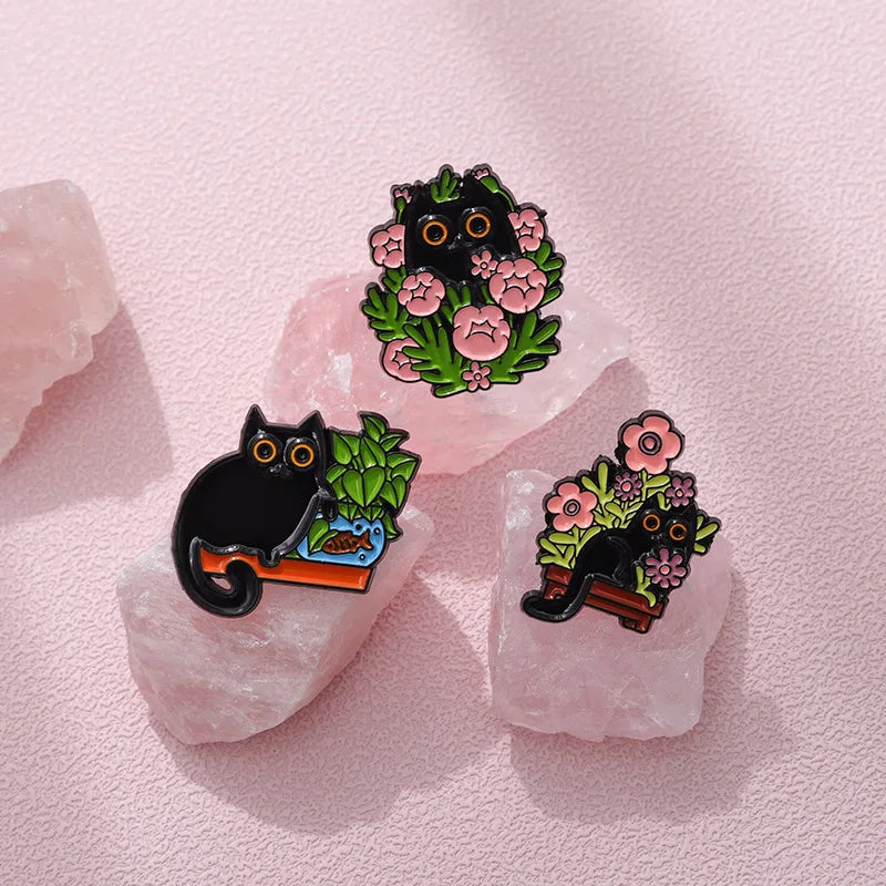 Cats in Plants Pins