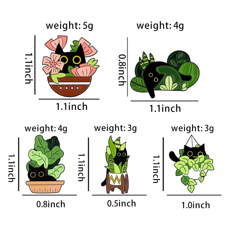 Cats in Plants Pins