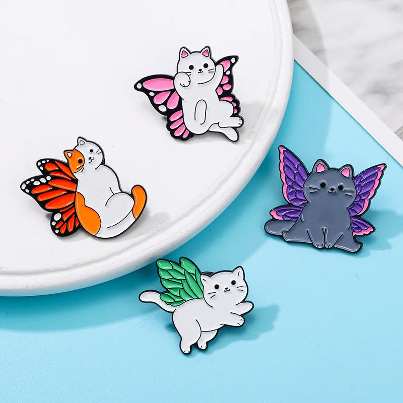 White Cat Pins Collection