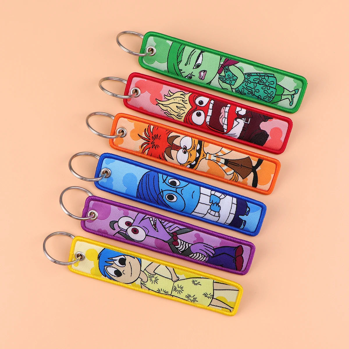 Cartoon Embroidery Key Fobs