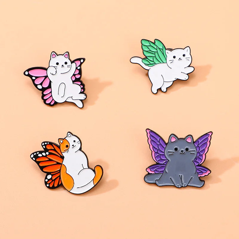 White Cat Pins Collection