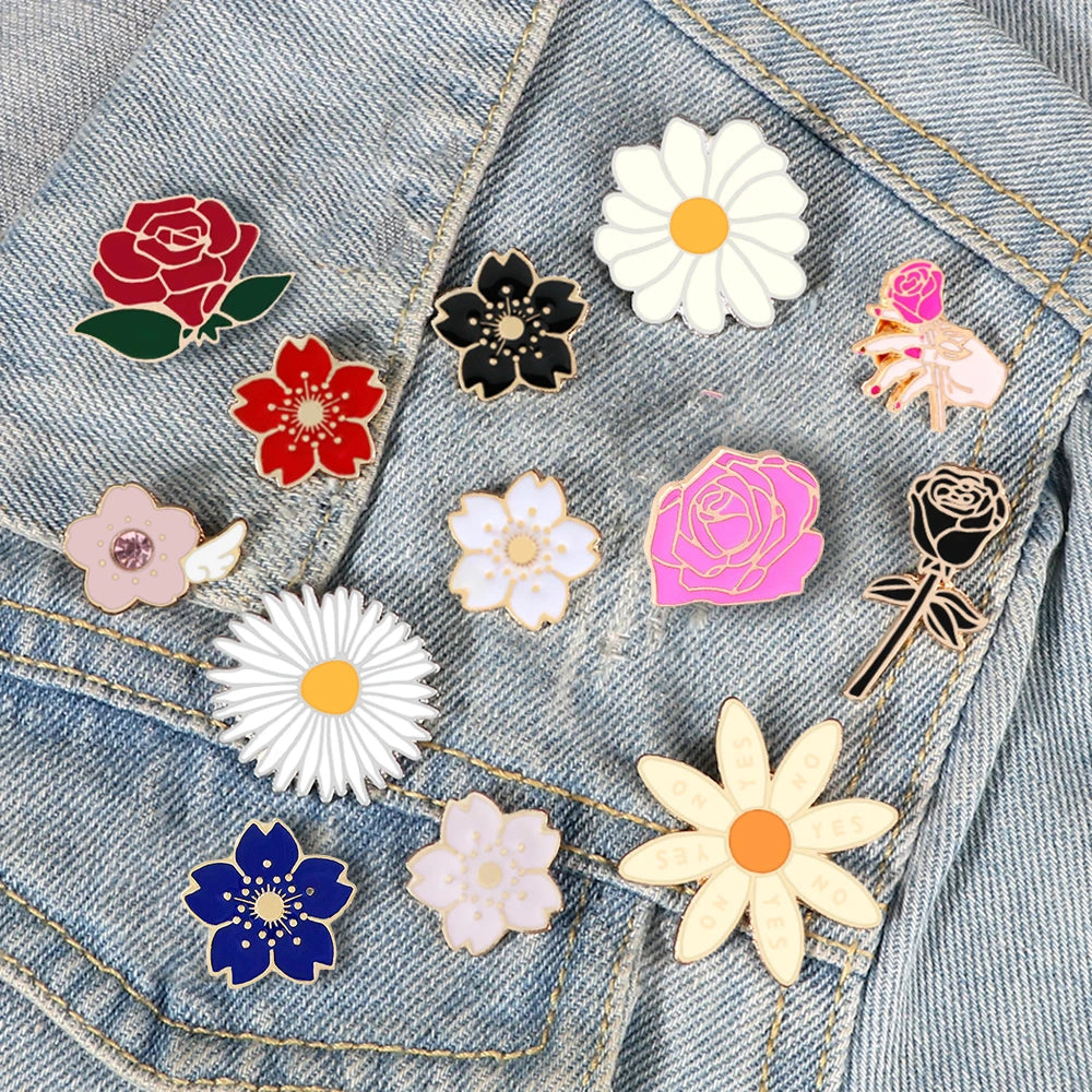 Cute Flowers Series Pins