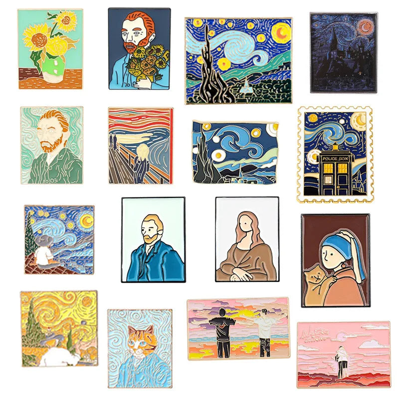 Van Gogh Oil Paintings Pins