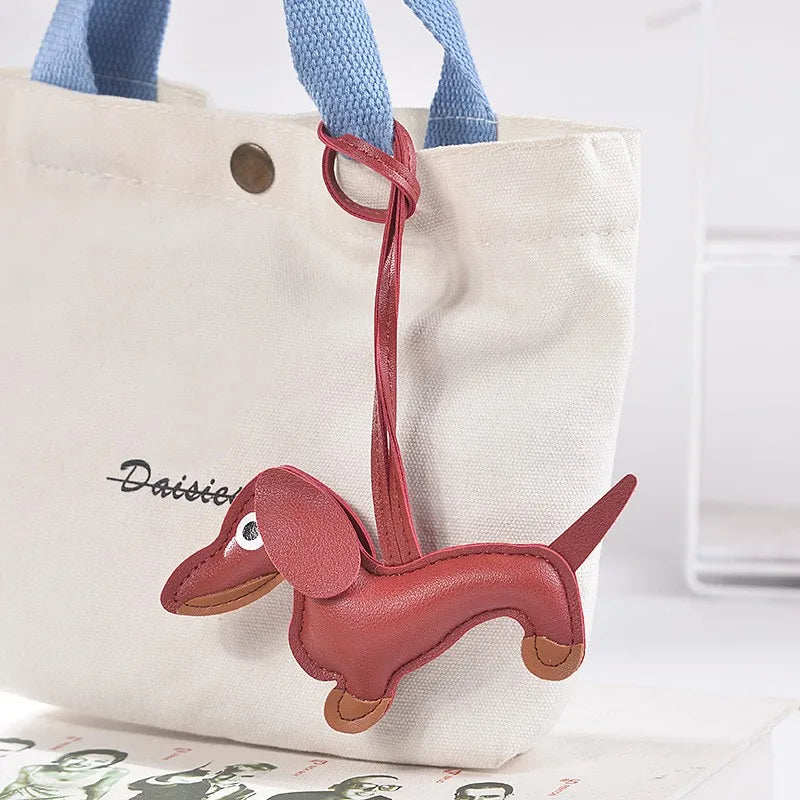 PU Leather Dog Keychain