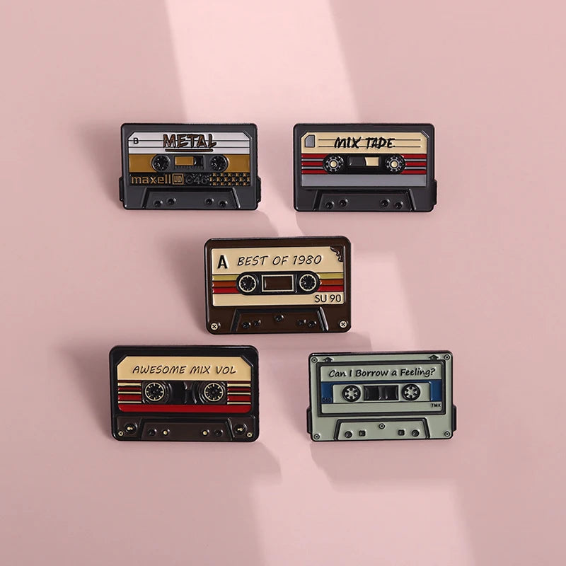 Retro Tape Radio Pins