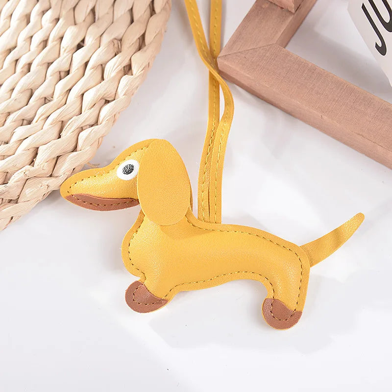 PU Leather Dog Keychain