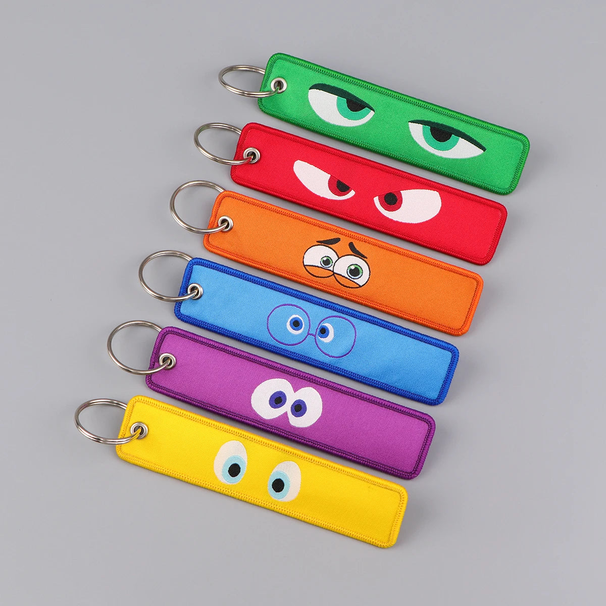 Cartoon Embroidery Key Fobs