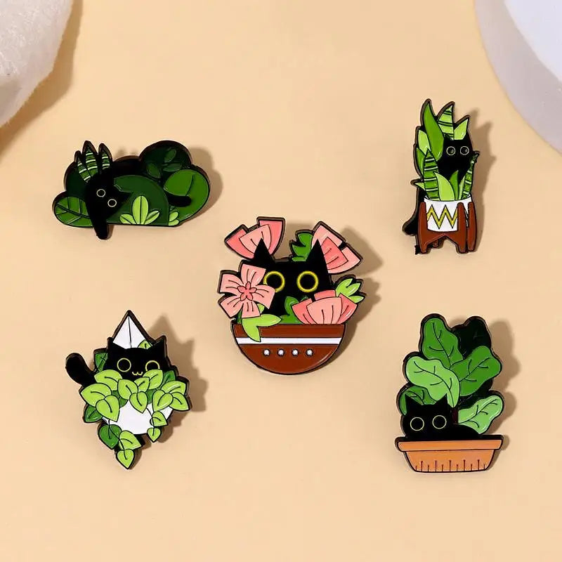 Cats in Plants Pins